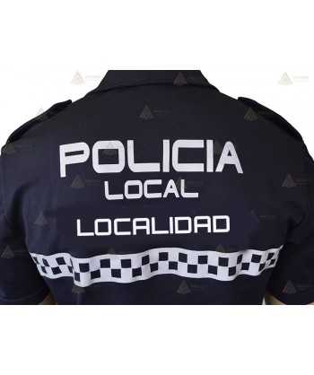 Polo mono color de manga larga para Policía Local de Andalucía azul