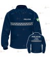 Polo mono color de manga larga para Policía Local de Andalucía azul marino