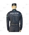Polo monocolor de manga larga color azul marino para Policía de Extremadura