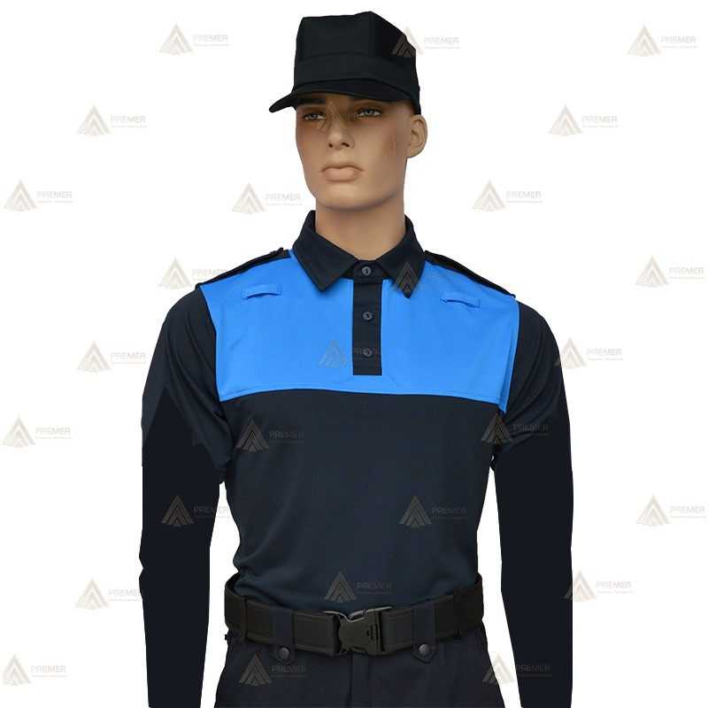 Polo bicolor de manga larga para Policía Local