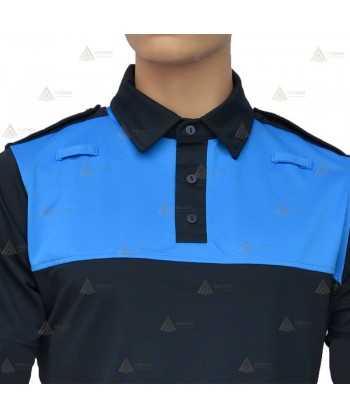 Polo bicolor de manga larga para Policía Local