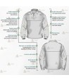 Polo bicolor de manga larga con cinta reflectante para Policía Local