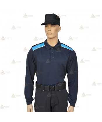 Polo bicolor de manga larga para Policía Local