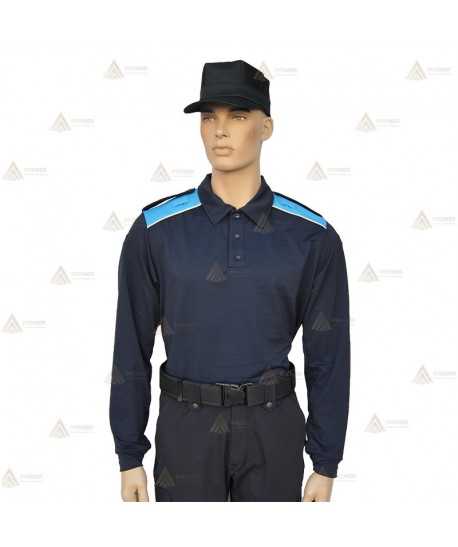 Polo bicolor de manga larga para Policía Local