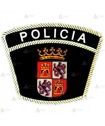 Polo bicolor de manga corta con damero reflectante color blanco para Policía Local de Castilla León
