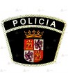 Polo bicolor de manga corta con damero reflectante color blanco para Policía Local de Castilla León