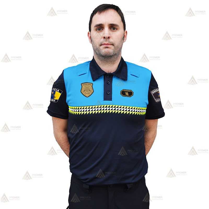 Polo bicolor de manga corta para Policía Local de Canarias