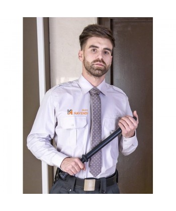 Camisa manga larga para vigilante con galoneras y bolsillos