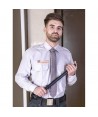 Camisa manga larga para vigilante con galoneras y bolsillos