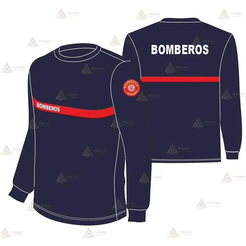 Camiseta ignífuga de manga larga para parque de bomberos