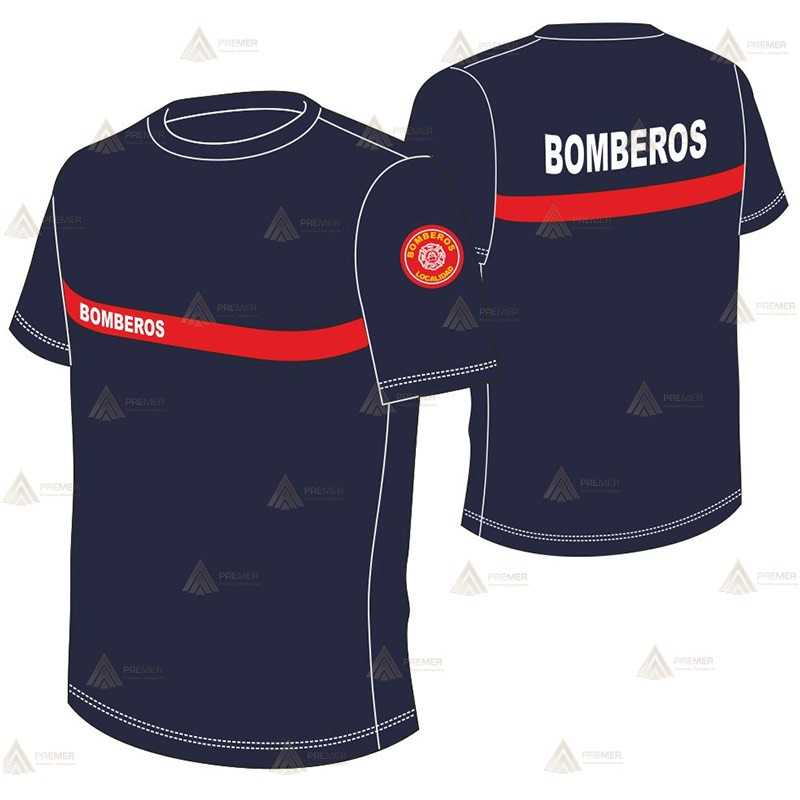 Camiseta ignífuga de manga corta para parque de bomberos