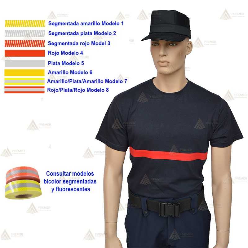 Camiseta de manga corta de algodón orgánico para bomberos