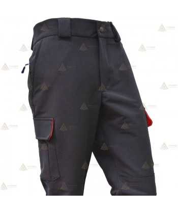 Pantalón grueso de algodón con refuerzos para parque de bomberos