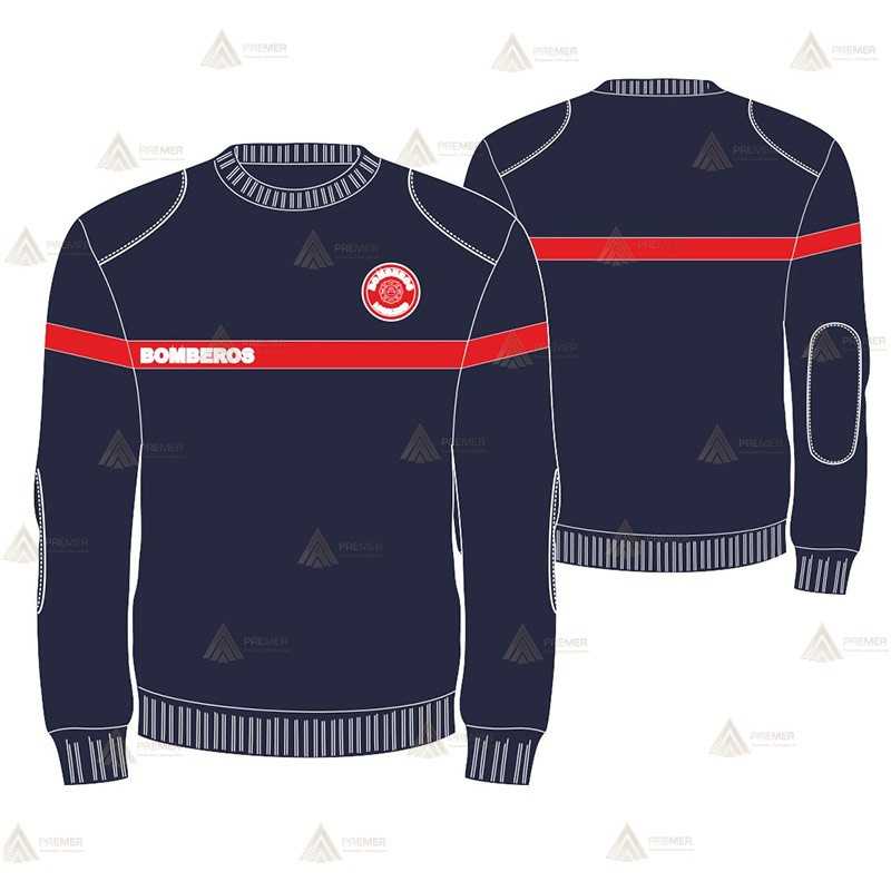 Jersey acrílico de punto grueso para parque de bomberos