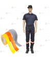 Pantalones con refuerzos y cintas monocolor en bajos y tapetas para Protección Civil