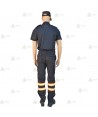 Pantalones bielásticos con refuerzos y dos cintas reflectantes bicolor en bajos
