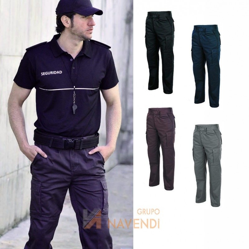 Pantalones táctico, bielástico, multibolsillos con refuerzos