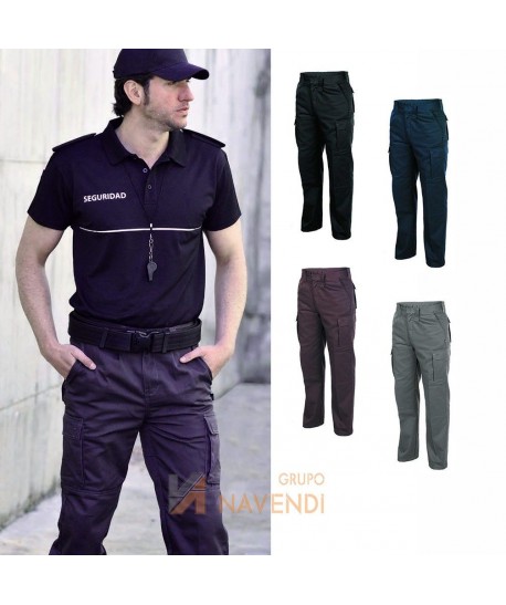 Pantalones táctico, bielástico, multibolsillos con refuerzos