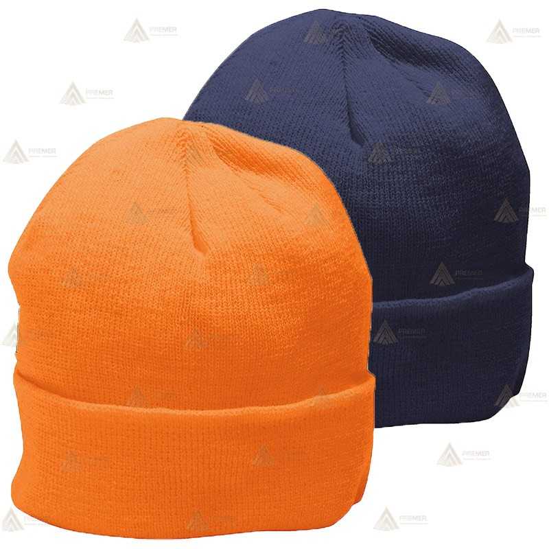 Gorro de punto acrílico con forro Insulatex para frío intenso para Protección Civil