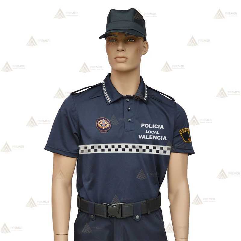 Polo monocolor de manga corta para Policía Local de Valencia