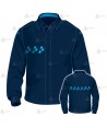 Polo mono color de manga larga con damero azul para Policía