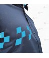Polo mono color de manga larga con damero azul para Policía