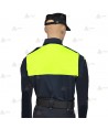 Polo bicolor de manga larga para Policía Local color marino amarillo flúor