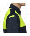 Polo bicolor de manga larga para Policía Local color marino amarillo flúor