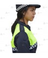 Polo bicolor de manga larga con damero reflectante para Policía Local
