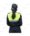 Polo bicolor de manga larga con damero reflectante para Policía Local