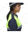 Polo bicolor de manga larga con damero reflectante para Policía Local