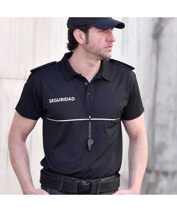 Polo transpirable y antibacteriano de manga corta para vigilantes de seguridad
