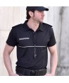 Polo transpirable y antibacteriano de manga corta para vigilantes de seguridad