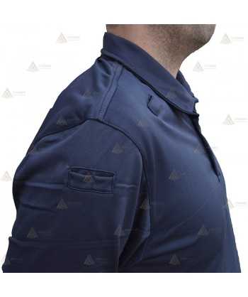 Polo mono color de manga larga para Policía Local color azul marino
