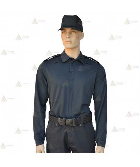 Polo mono color de manga larga para Policía Local color azul marino