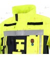 Chaquetón de intervención ligero para intervención y rescate color marino y amarillo flúor