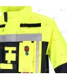 Chaquetón de intervención ligero para intervención y rescate color marino y amarillo flúor