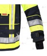 Chaquetón de intervención ligero para intervención y rescate color marino y amarillo flúor