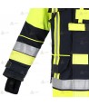 Chaquetón de intervención ligero para intervención y rescate color marino y amarillo flúor