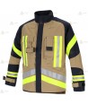 Chaqueta de intervención ligera para Bomberos Forestales color dorado y azul marino