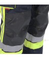 Cubrepantalón ligero de intervención y rescate para Bomberos color marino y amarillo flúor