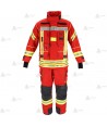 Cubrepantalón de intervención Premiun para bomberos color rojo