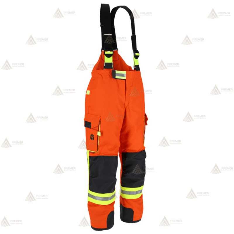 Cubrepantalón de intervención Premiun para bomberos color naranja