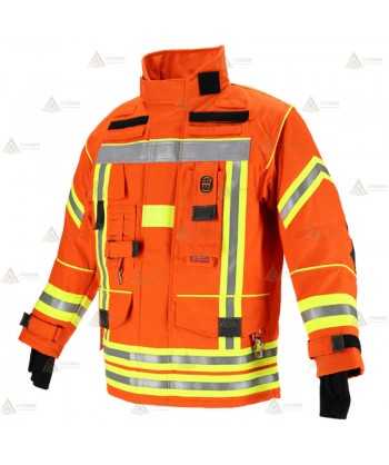 Chaquetón de intervención Premiun para bomberos color naranja