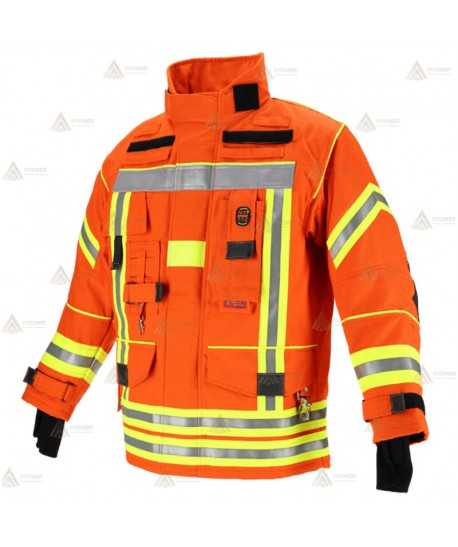 Chaquetón de intervención Premiun para bomberos color naranja