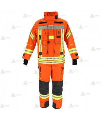 Chaquetón de intervención Premiun para bomberos color naranja