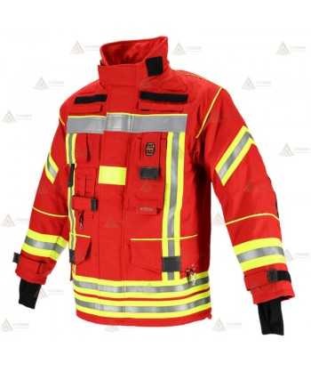 Chaquetón de intervención Premium para bomberos color rojo
