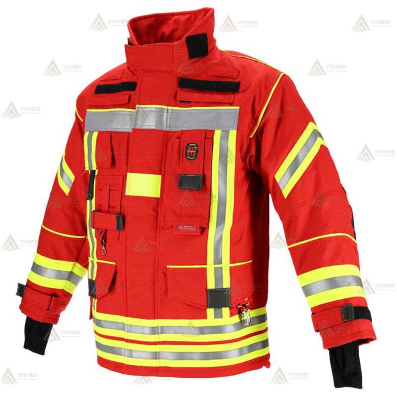Chaquetón de intervención Premium para bomberos color rojo