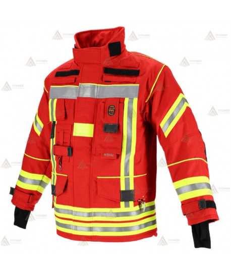 Chaquetón de intervención Premium para bomberos color rojo