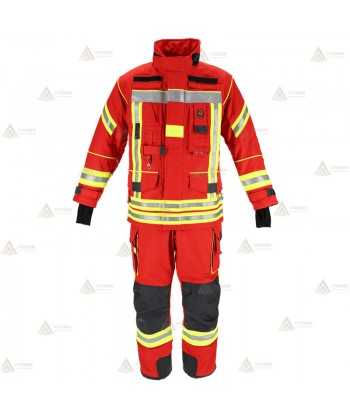 Chaquetón de intervención Premium para bomberos color rojo